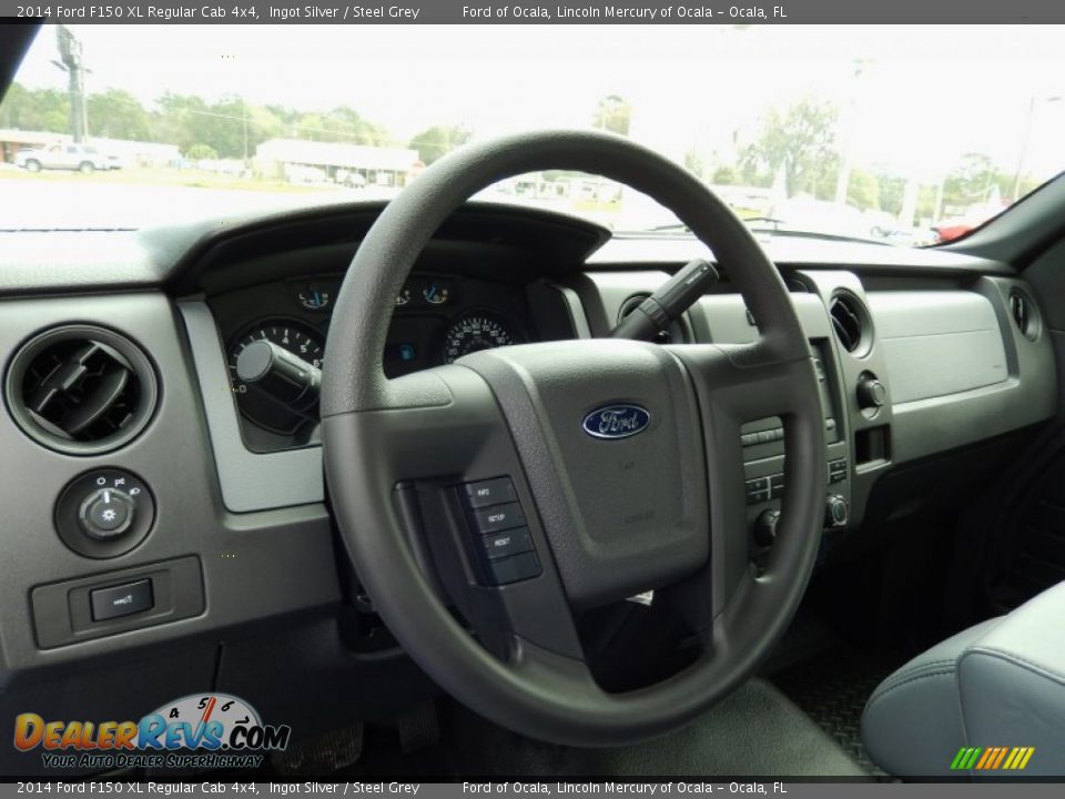 2014 Ford F150 XL Regular Cab 4x4 Ingot Silver / Steel Grey Photo #7