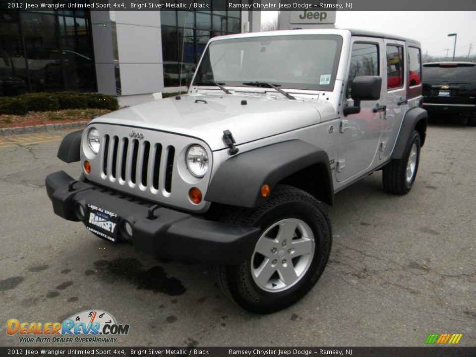 2012 Jeep Wrangler Unlimited Sport 4x4 Bright Silver Metallic / Black Photo #3
