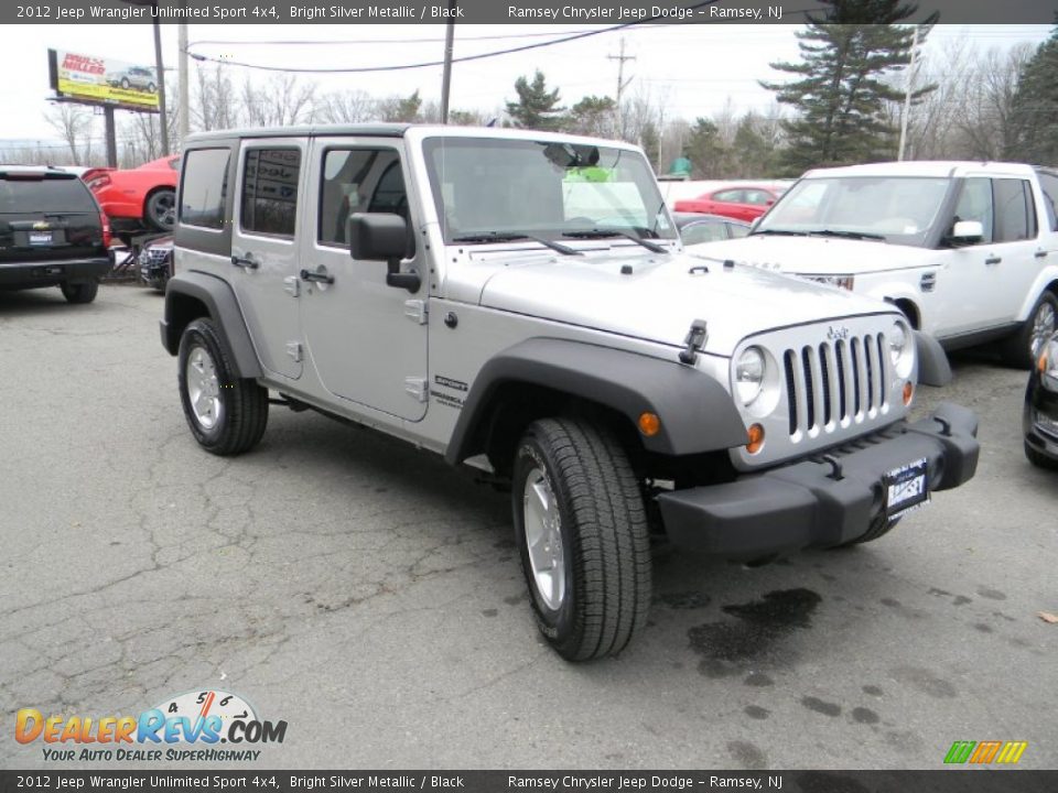 2012 Jeep Wrangler Unlimited Sport 4x4 Bright Silver Metallic / Black Photo #4