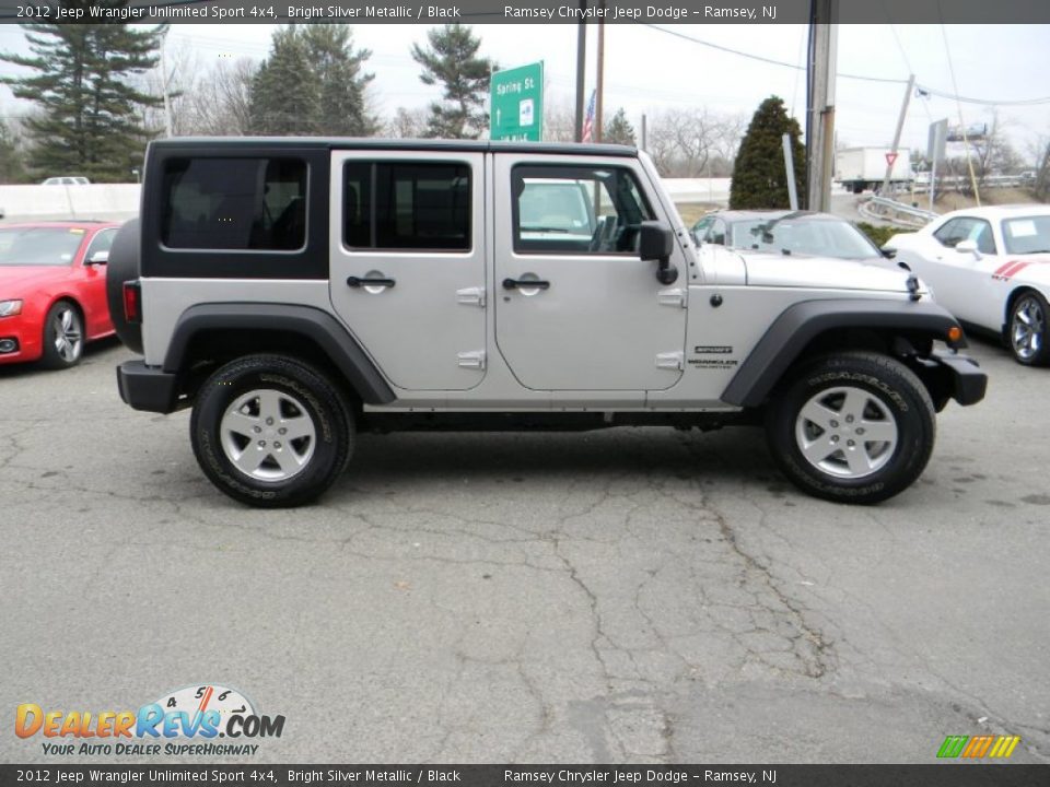 2012 Jeep Wrangler Unlimited Sport 4x4 Bright Silver Metallic / Black Photo #5