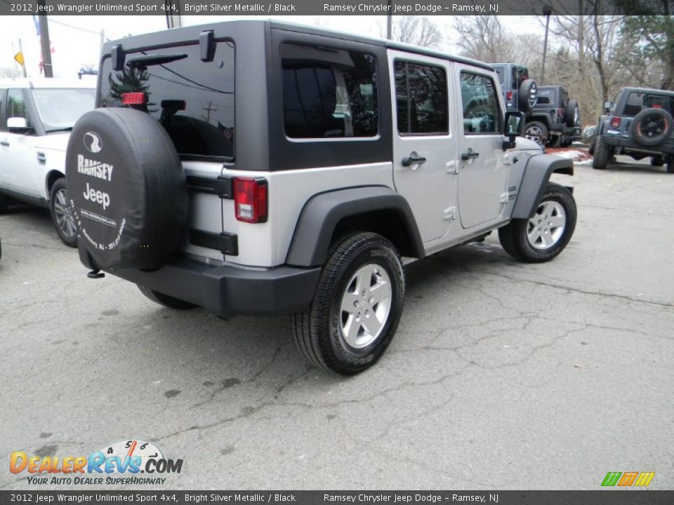 2012 Jeep Wrangler Unlimited Sport 4x4 Bright Silver Metallic / Black Photo #6