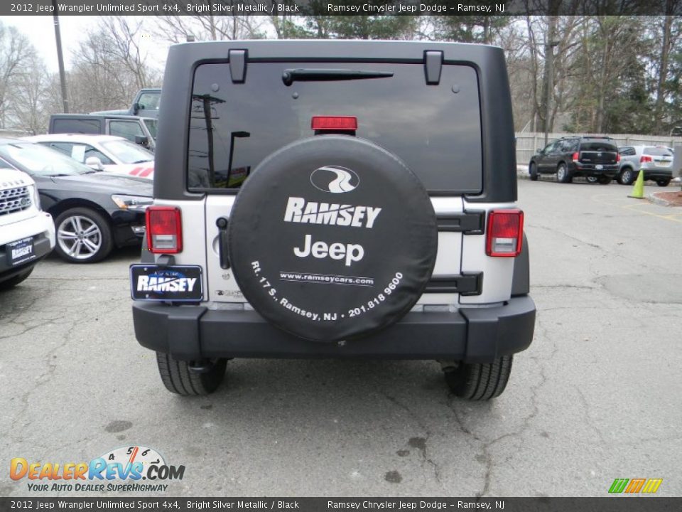 2012 Jeep Wrangler Unlimited Sport 4x4 Bright Silver Metallic / Black Photo #7