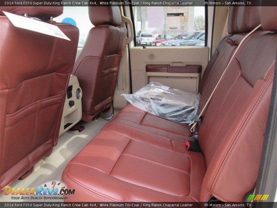 2014 Ford F350 Super Duty King Ranch Crew Cab 4x4 White Platinum Tri-Coat / King Ranch Chaparral Leather Photo #8