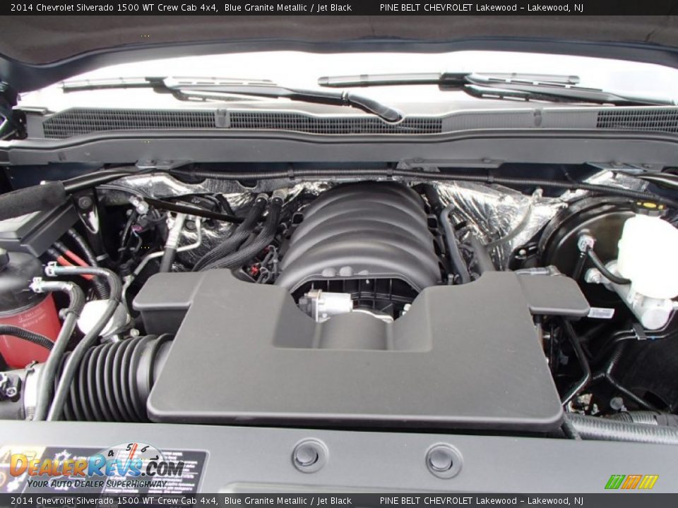2014 Chevrolet Silverado 1500 WT Crew Cab 4x4 Blue Granite Metallic / Jet Black Photo #9