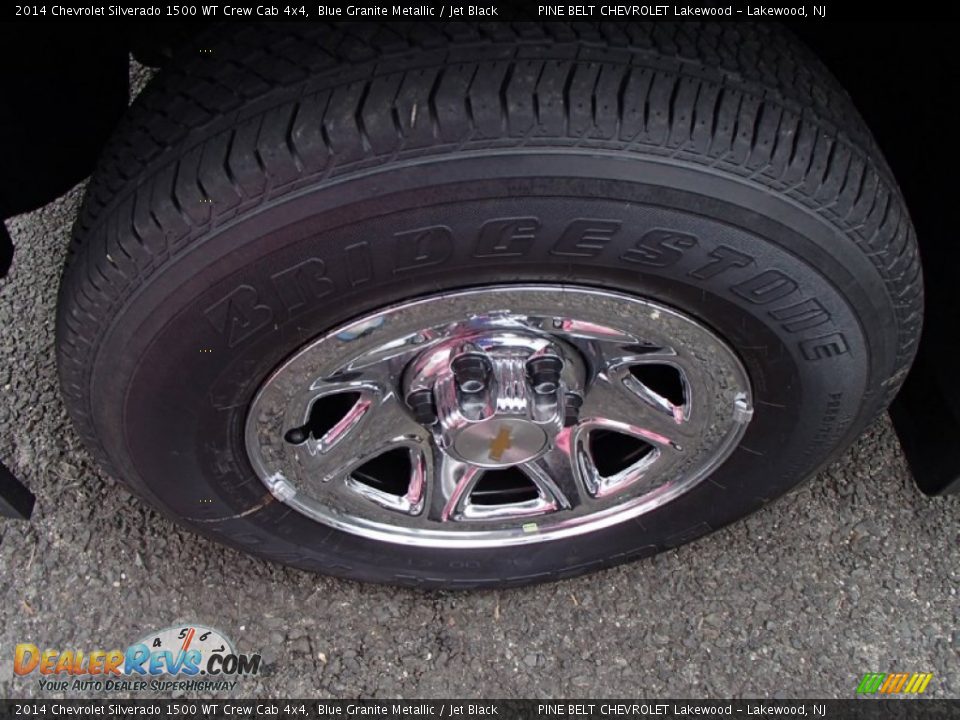 2014 Chevrolet Silverado 1500 WT Crew Cab 4x4 Blue Granite Metallic / Jet Black Photo #10
