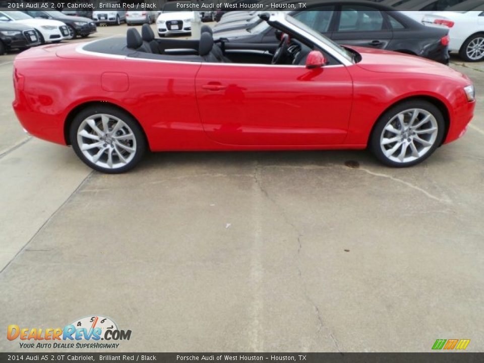 2014 Audi A5 2.0T Cabriolet Brilliant Red / Black Photo #7