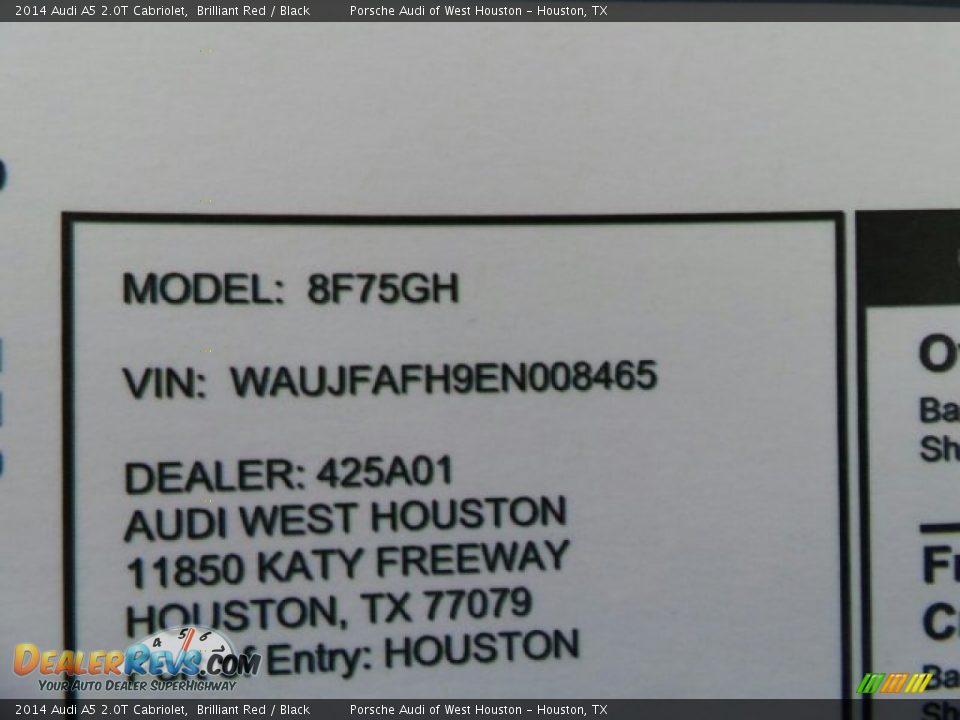 2014 Audi A5 2.0T Cabriolet Brilliant Red / Black Photo #30