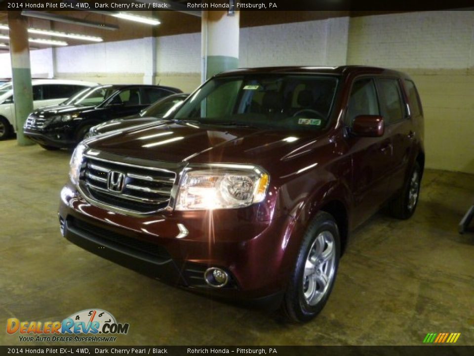 2014 Honda Pilot EX-L 4WD Dark Cherry Pearl / Black Photo #1