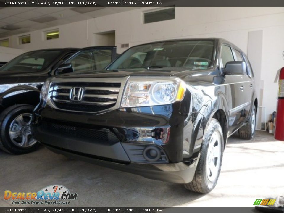 2014 Honda Pilot LX 4WD Crystal Black Pearl / Gray Photo #1