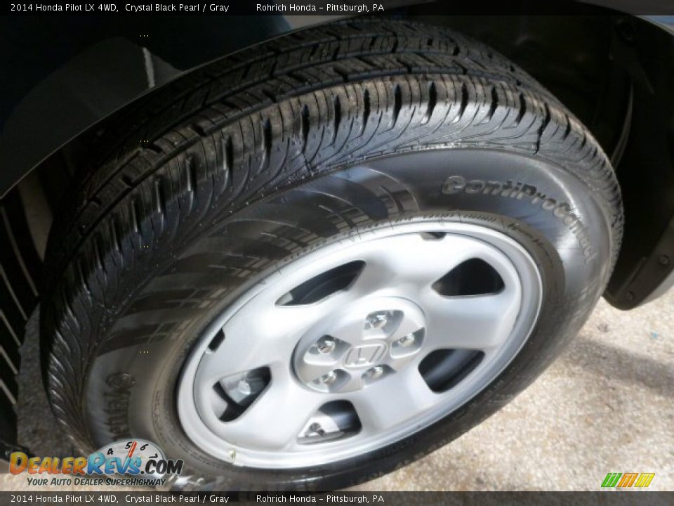 2014 Honda Pilot LX 4WD Crystal Black Pearl / Gray Photo #3