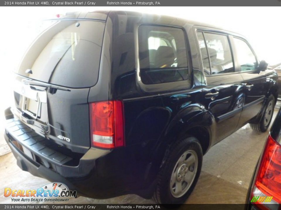 2014 Honda Pilot LX 4WD Crystal Black Pearl / Gray Photo #4