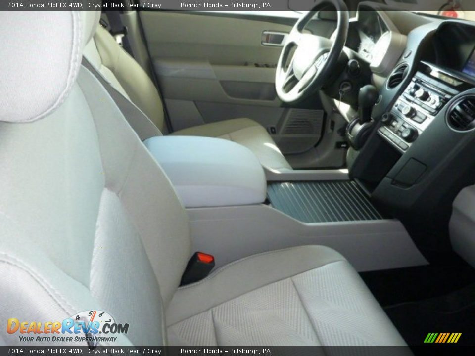 2014 Honda Pilot LX 4WD Crystal Black Pearl / Gray Photo #7
