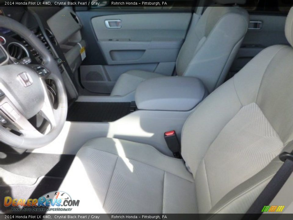 2014 Honda Pilot LX 4WD Crystal Black Pearl / Gray Photo #9