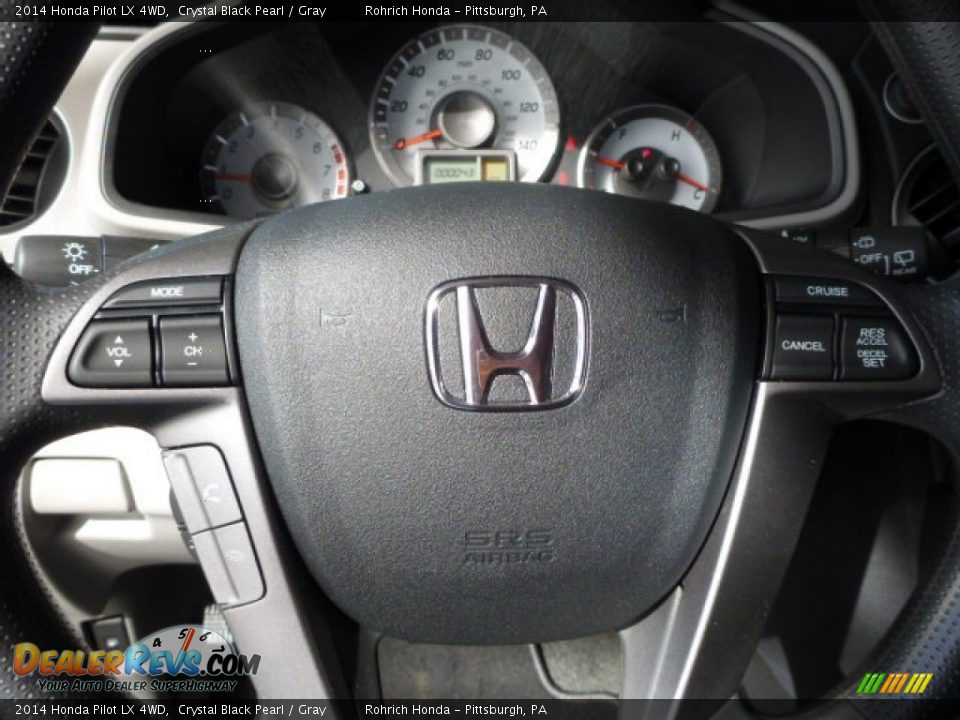 2014 Honda Pilot LX 4WD Crystal Black Pearl / Gray Photo #15