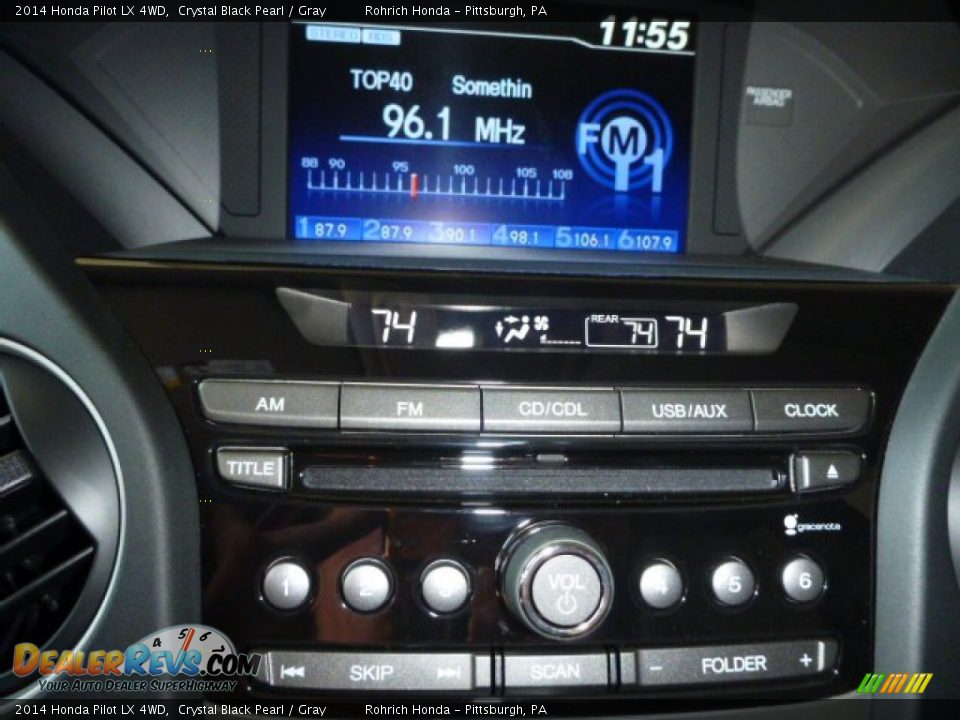 2014 Honda Pilot LX 4WD Crystal Black Pearl / Gray Photo #18