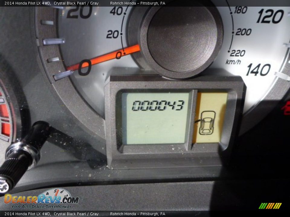 2014 Honda Pilot LX 4WD Crystal Black Pearl / Gray Photo #20