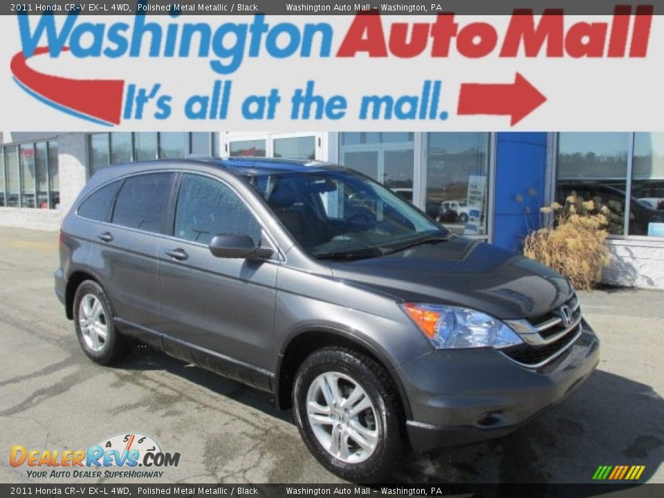 2011 Honda CR-V EX-L 4WD Polished Metal Metallic / Black Photo #1