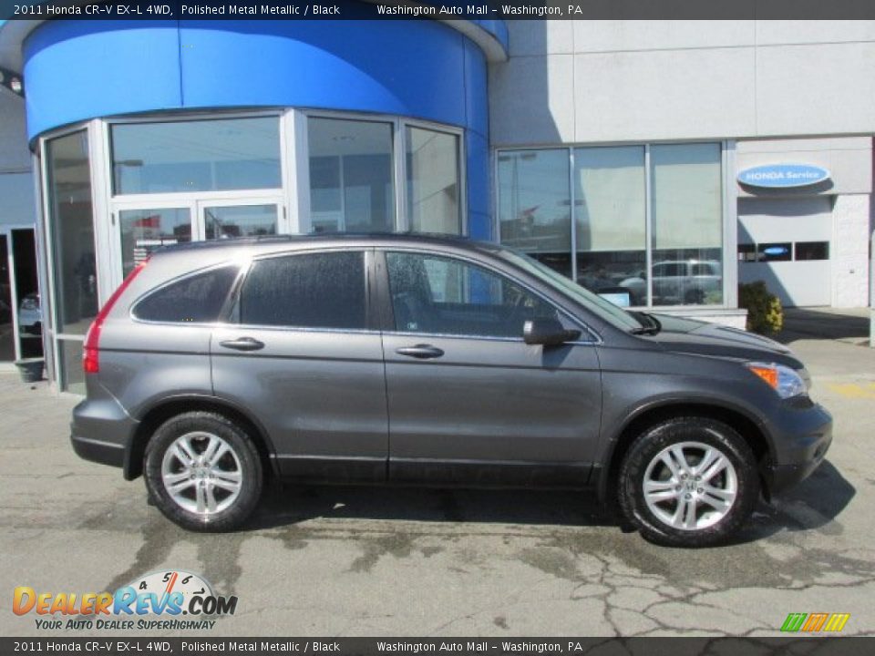 2011 Honda CR-V EX-L 4WD Polished Metal Metallic / Black Photo #2