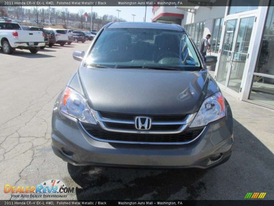 2011 Honda CR-V EX-L 4WD Polished Metal Metallic / Black Photo #4