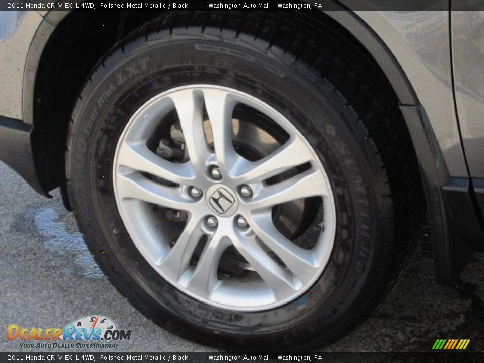 2011 Honda CR-V EX-L 4WD Polished Metal Metallic / Black Photo #7