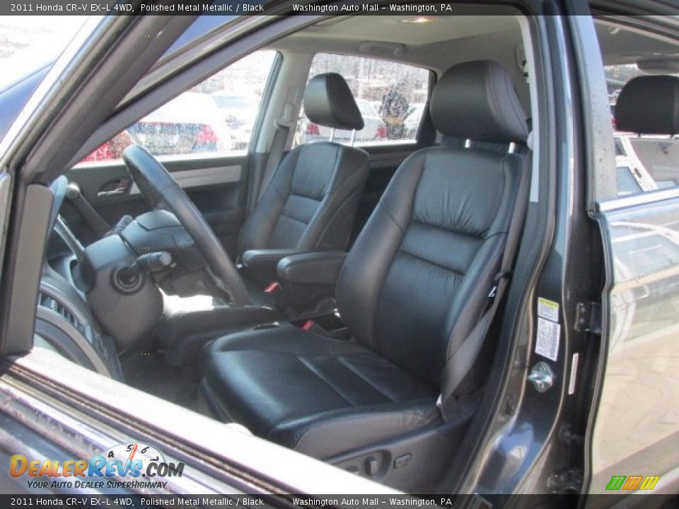 2011 Honda CR-V EX-L 4WD Polished Metal Metallic / Black Photo #12