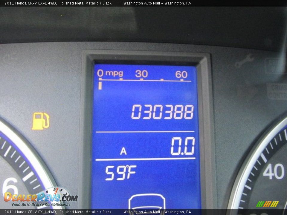 2011 Honda CR-V EX-L 4WD Polished Metal Metallic / Black Photo #20