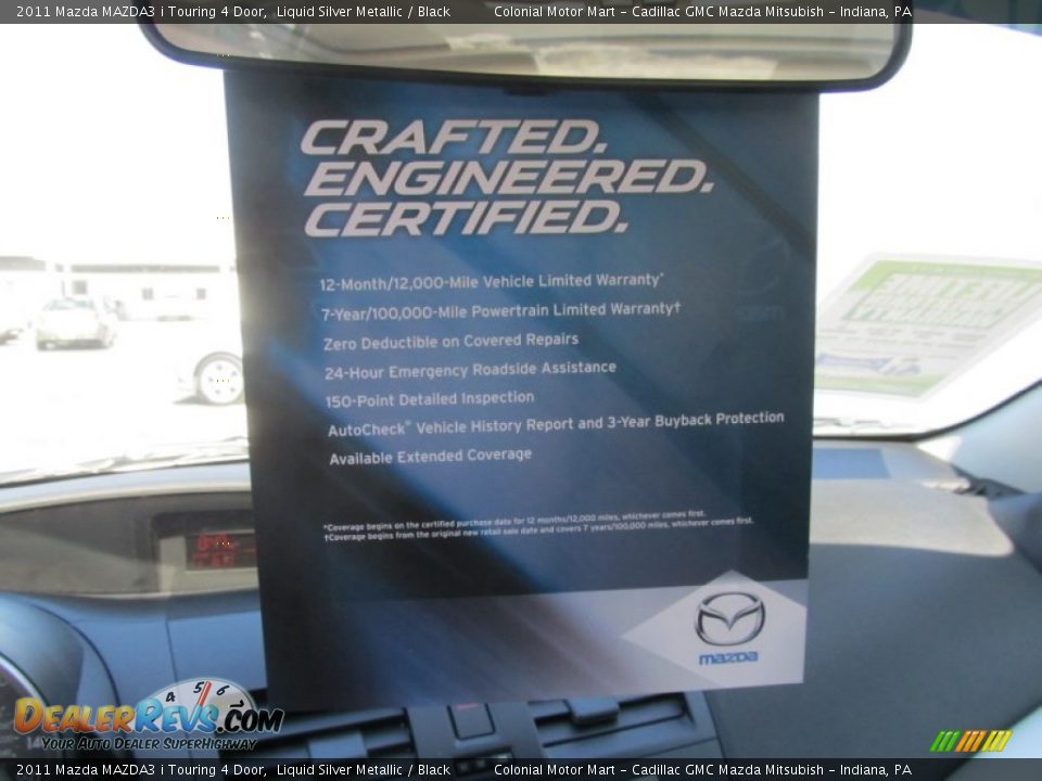 2011 Mazda MAZDA3 i Touring 4 Door Liquid Silver Metallic / Black Photo #17