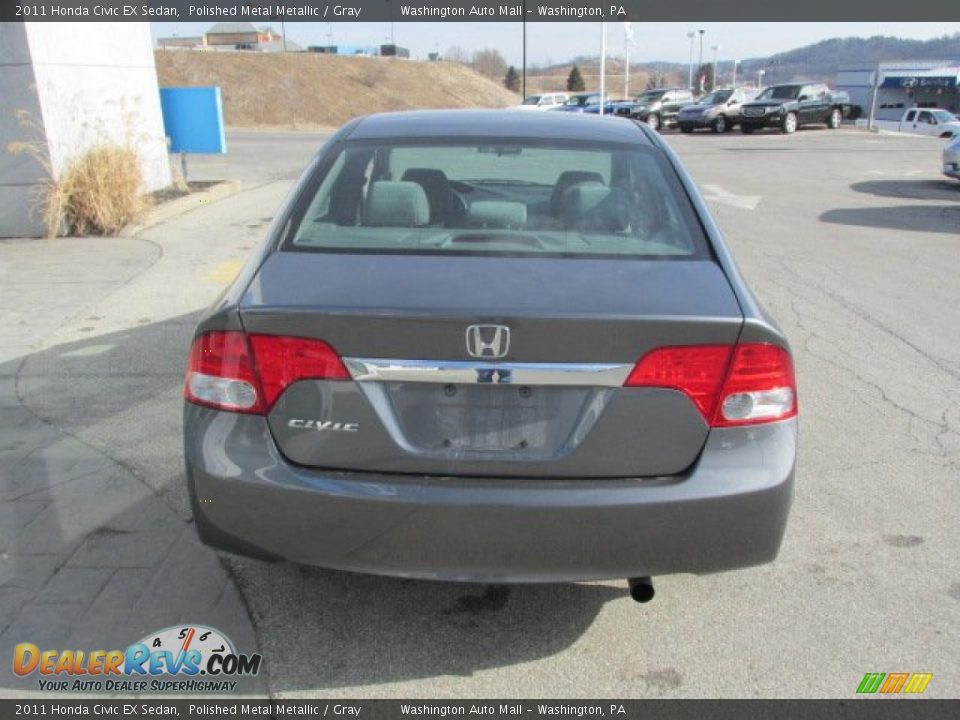2011 Honda Civic EX Sedan Polished Metal Metallic / Gray Photo #7