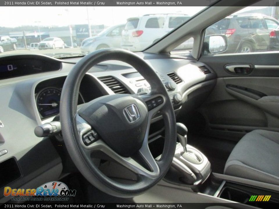 2011 Honda Civic EX Sedan Polished Metal Metallic / Gray Photo #10