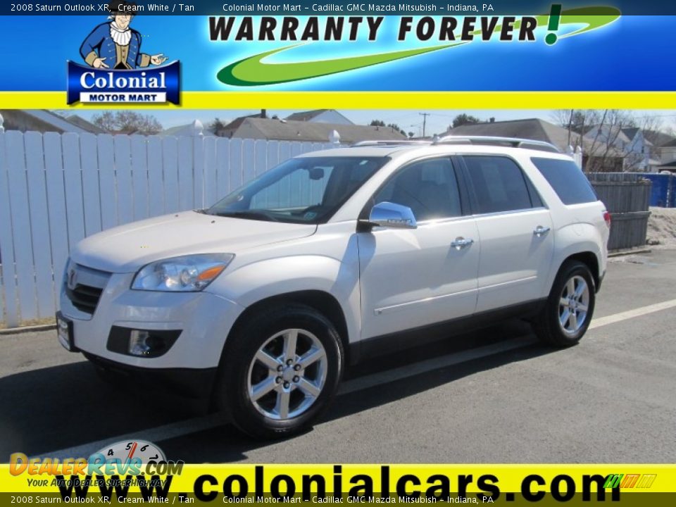 2008 Saturn Outlook XR Cream White / Tan Photo #1