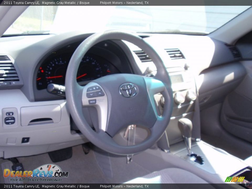 2011 Toyota Camry LE Magnetic Gray Metallic / Bisque Photo #35