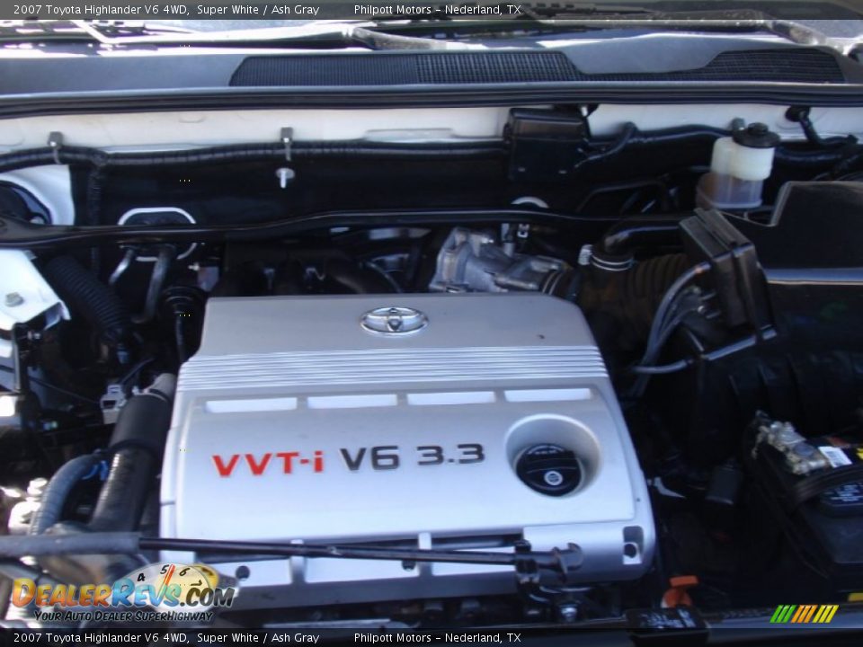 2007 Toyota Highlander V6 4WD Super White / Ash Gray Photo #27