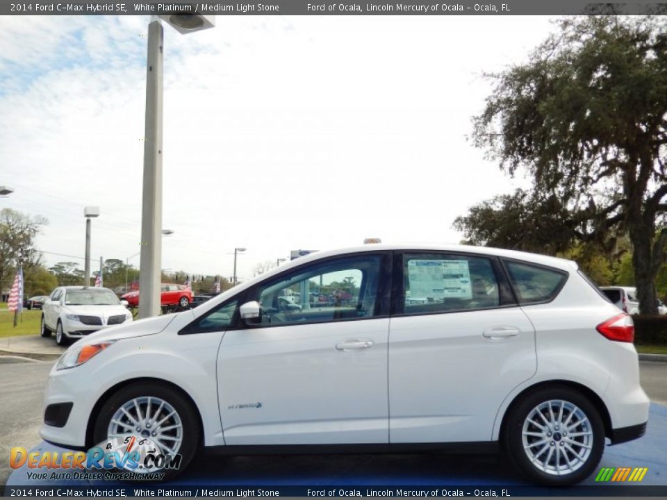 White Platinum 2014 Ford C-Max Hybrid SE Photo #2