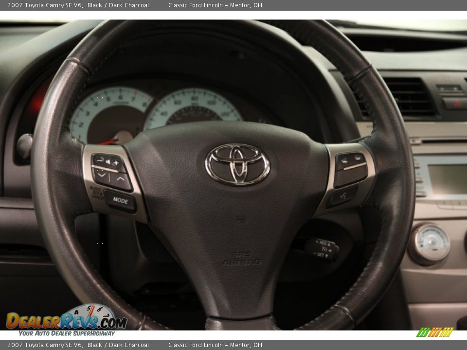 2007 Toyota Camry SE V6 Black / Dark Charcoal Photo #6