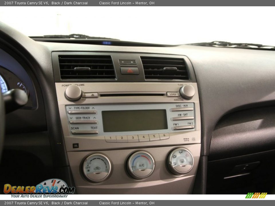 2007 Toyota Camry SE V6 Black / Dark Charcoal Photo #10