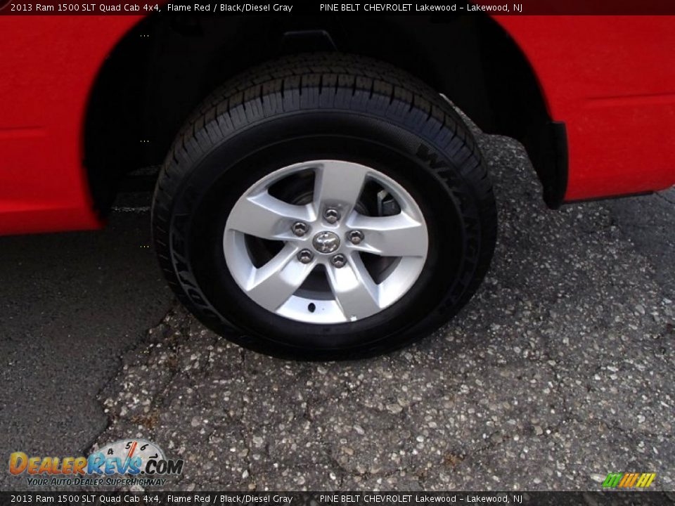 2013 Ram 1500 SLT Quad Cab 4x4 Flame Red / Black/Diesel Gray Photo #8