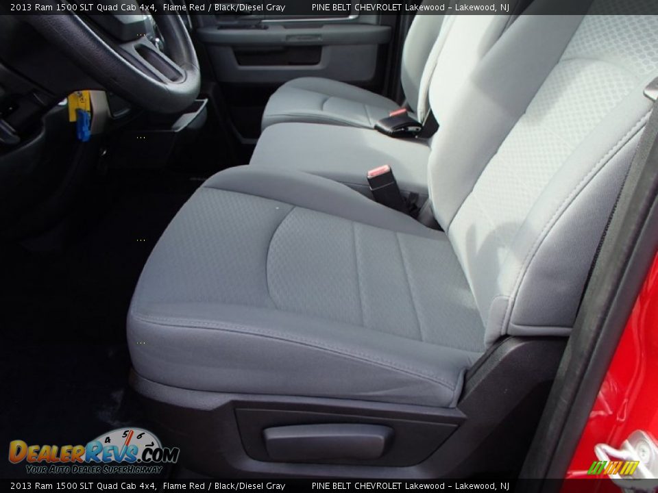 2013 Ram 1500 SLT Quad Cab 4x4 Flame Red / Black/Diesel Gray Photo #10