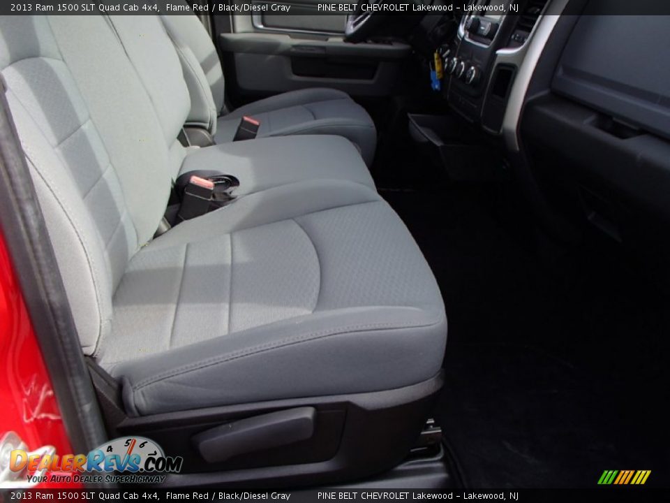 2013 Ram 1500 SLT Quad Cab 4x4 Flame Red / Black/Diesel Gray Photo #11