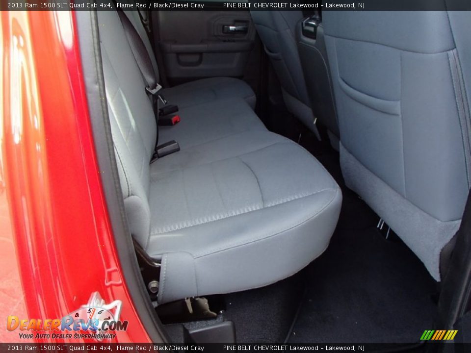 2013 Ram 1500 SLT Quad Cab 4x4 Flame Red / Black/Diesel Gray Photo #13