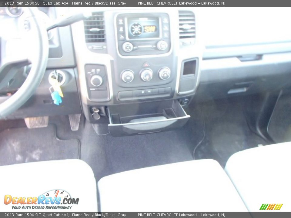 2013 Ram 1500 SLT Quad Cab 4x4 Flame Red / Black/Diesel Gray Photo #14