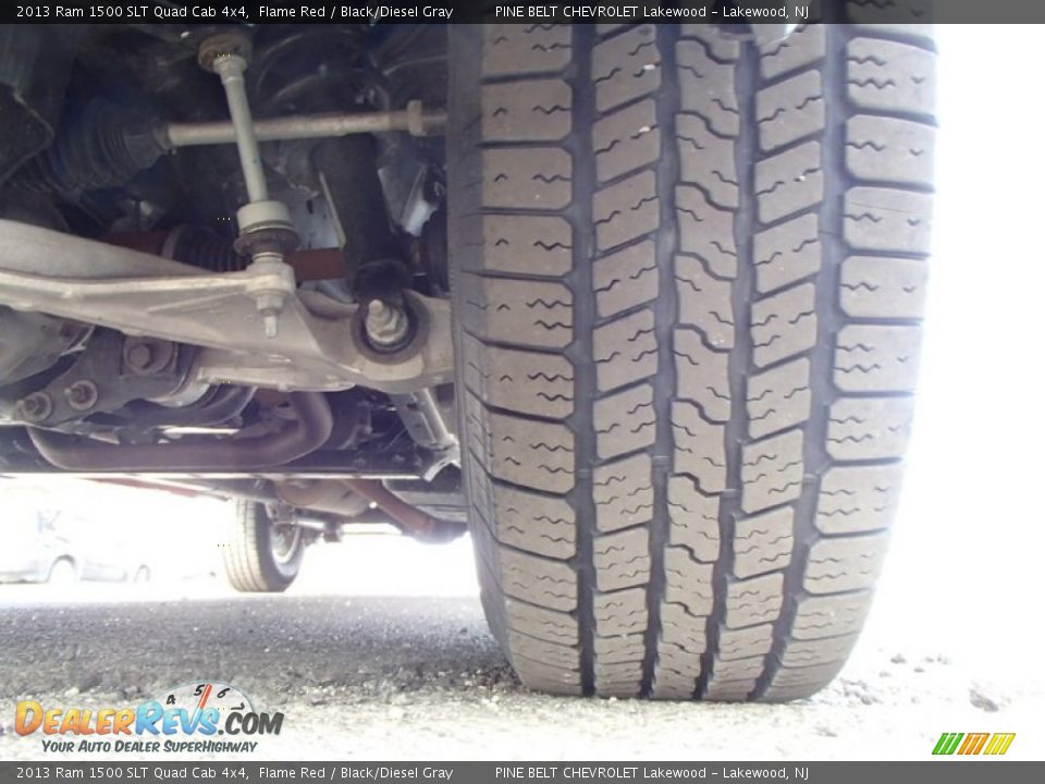 2013 Ram 1500 SLT Quad Cab 4x4 Flame Red / Black/Diesel Gray Photo #23