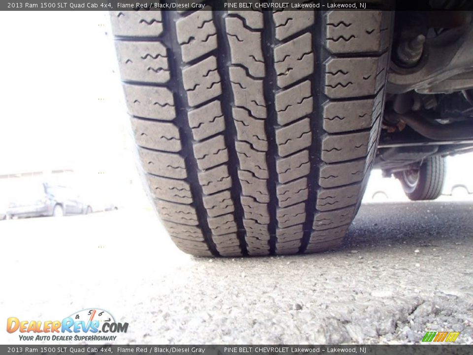 2013 Ram 1500 SLT Quad Cab 4x4 Flame Red / Black/Diesel Gray Photo #24