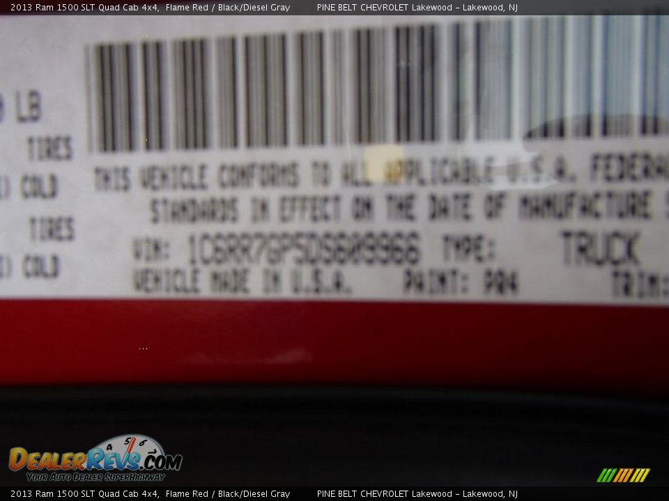 2013 Ram 1500 SLT Quad Cab 4x4 Flame Red / Black/Diesel Gray Photo #27