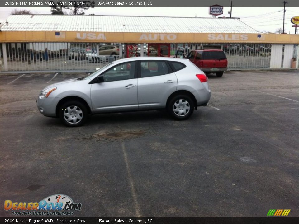 2009 Nissan Rogue S AWD Silver Ice / Gray Photo #2