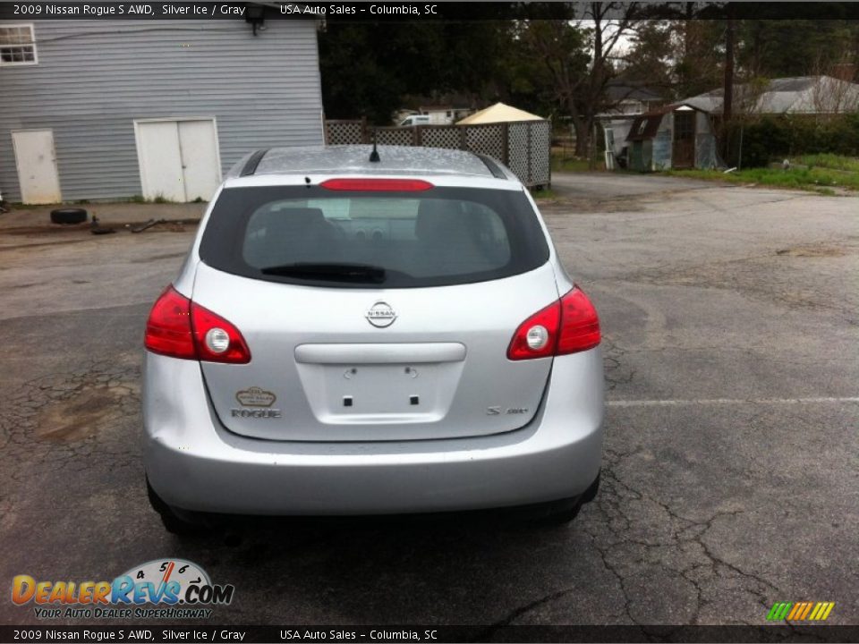 2009 Nissan Rogue S AWD Silver Ice / Gray Photo #3