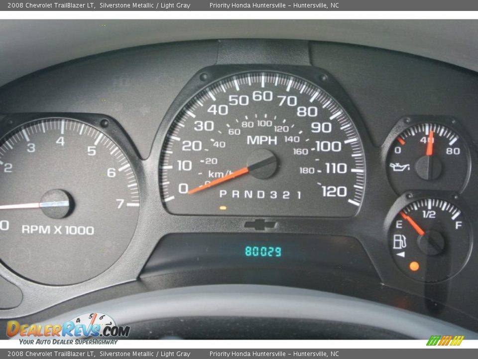 2008 Chevrolet TrailBlazer LT Silverstone Metallic / Light Gray Photo #14