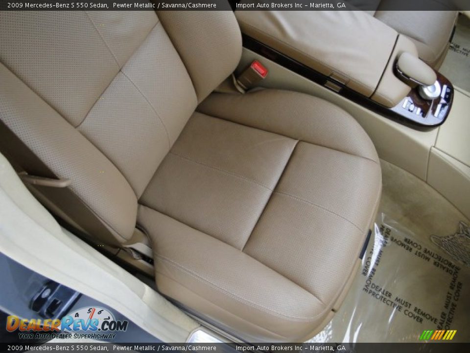 2009 Mercedes-Benz S 550 Sedan Pewter Metallic / Savanna/Cashmere Photo #13