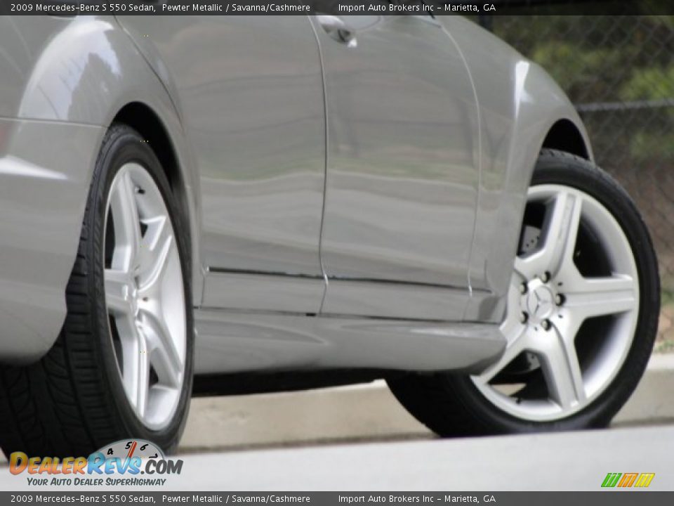 2009 Mercedes-Benz S 550 Sedan Pewter Metallic / Savanna/Cashmere Photo #20