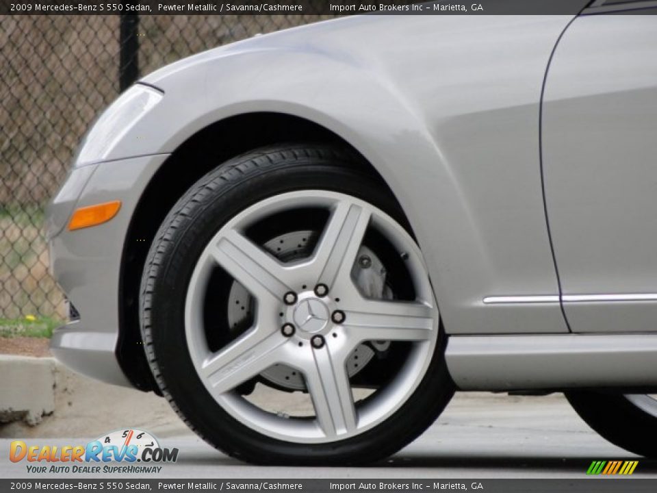 2009 Mercedes-Benz S 550 Sedan Pewter Metallic / Savanna/Cashmere Photo #23