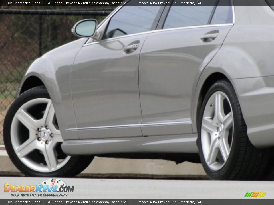 2009 Mercedes-Benz S 550 Sedan Pewter Metallic / Savanna/Cashmere Photo #24